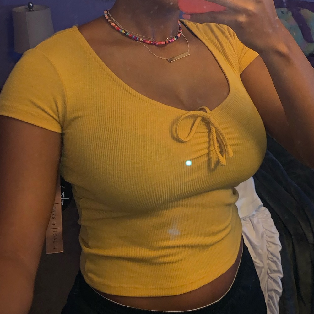 Mustard Yellow Crop Top